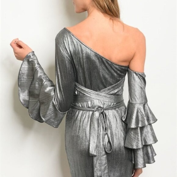 Silver Metallic Dress - Picture 4 of 4
